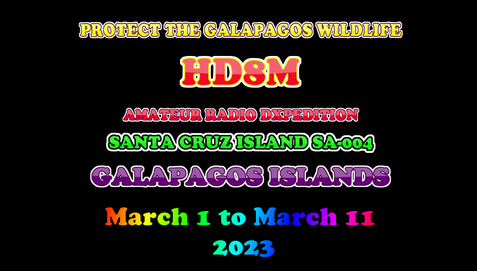 HD8M Galapagos Islands saranno attivi in FT8